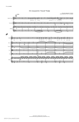 My Country Tis of Thee sheet music for Choir and Orchestra, page 1