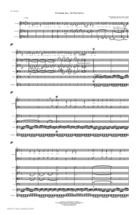 O Come All Ye Faithful sheet music for Choir and Orchestra, page 1
