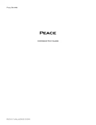 Peace Sheet Music song page
