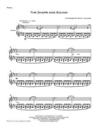 The Shape and Sound sheet music for Piano, page 1