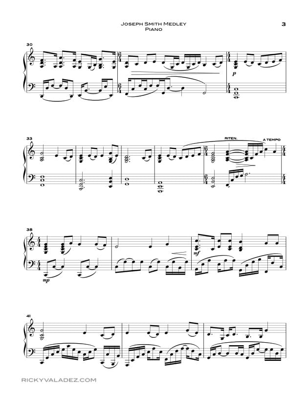 Praise To The Man Free Piano Sheet Music Ricky Valadez